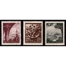 1952 Jugoslavien - AFA 695-97 - Flådens 10-årsdag - Komplet sæt - Postfrisk.